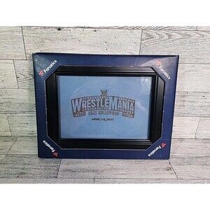WWE 2023 WrestleMania 39 "Goes Hollywood" Framed Mat Relic 6x9" Fanatics w/ Box